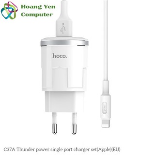 Bộ Sạc Nhanh Cho IPhone IPad Hoco C37A 12W - BH 1 Năm - Hoàng Yến Computer