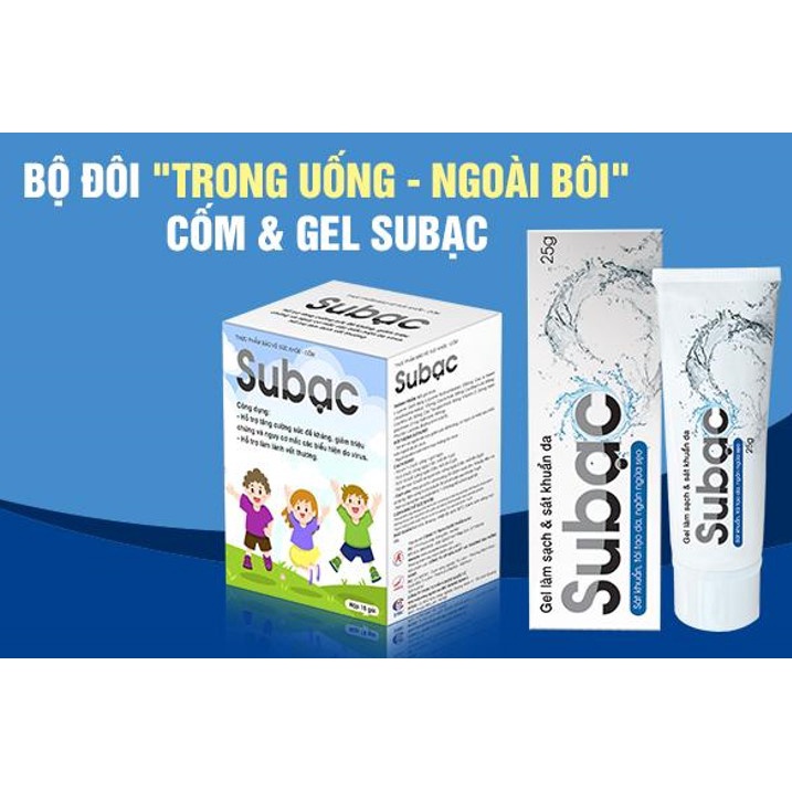 CỐM SU BẠC - DƯỢC PHẨM Á ÂU - CỐM SUBAC HỖ TRỢ TĂNG SỨC ĐỀ KHÁNG CHO TRẺ, BỔ SUNG LYSINE, VITAMIN C