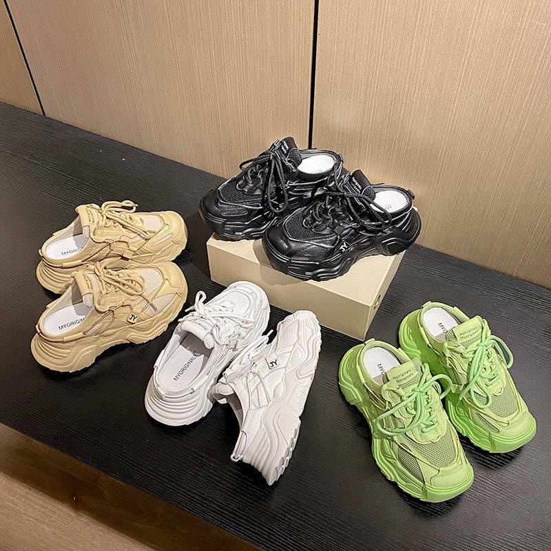 Giày Sneaker Tăng Chiều Cao Thiết Kế Mới Thoáng Khí Thời Trang Dành Cho Mùa Hè