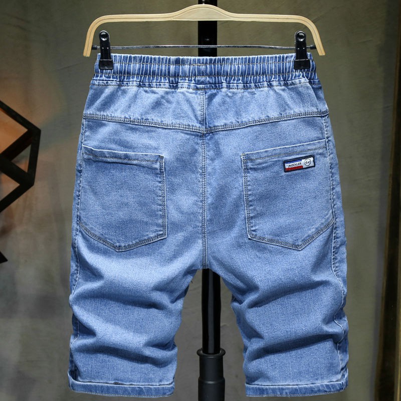 Quần Short Jeans Lưng Thun Thời Trang Cho Nam Giới