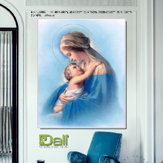 Tranh treo tường tự tô màu số hóa DALI Tranh Mẹ Maria CG003