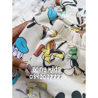 Bộ Hè Hoodie Bé Trai Da Cá Mickey