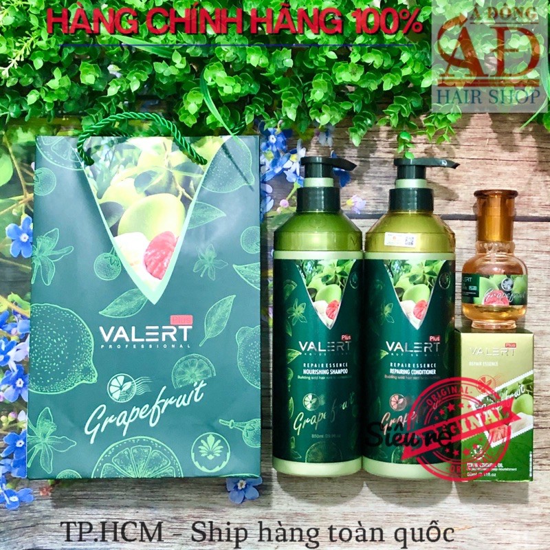 [Chính hãng][Hot] Bộ dầu gội xả bưởi Valert Grapefruit siêu mượt ngăn rụng mọc tóc 850mlx2 + Tinh dầu 60ml | BigBuy360 - bigbuy360.vn
