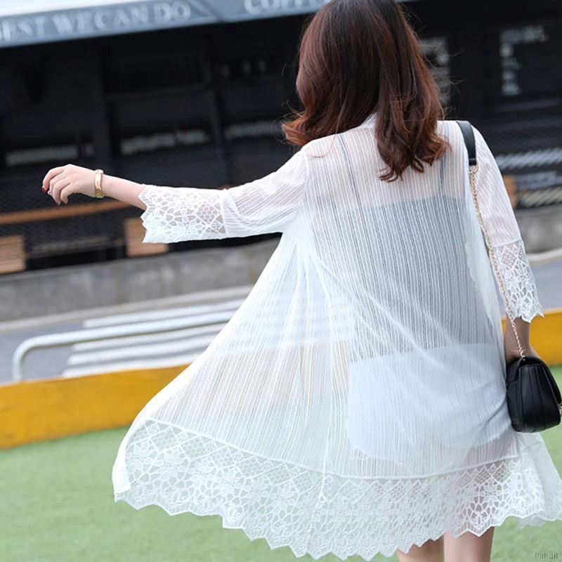 Áo khoác cardigan dáng rộng viền ren nhiều màu thời trang cho nữ | BigBuy360 - bigbuy360.vn