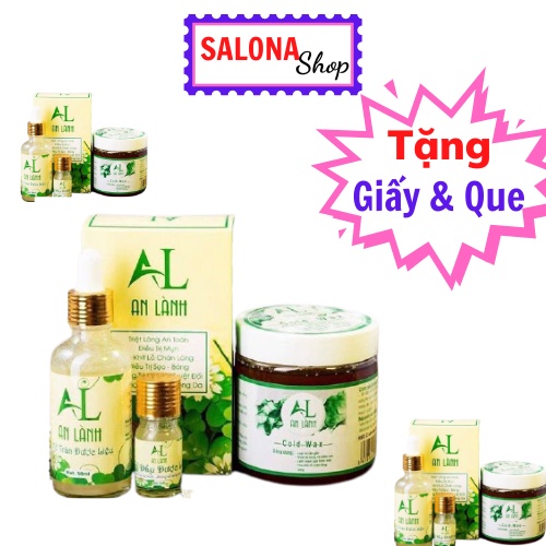 Combo mỡ trăn,wax lông An Lành,triệt lông tặng giấy 50 tờ và 2 que lấy gel, wax lông ,tẩy lông An Lành,