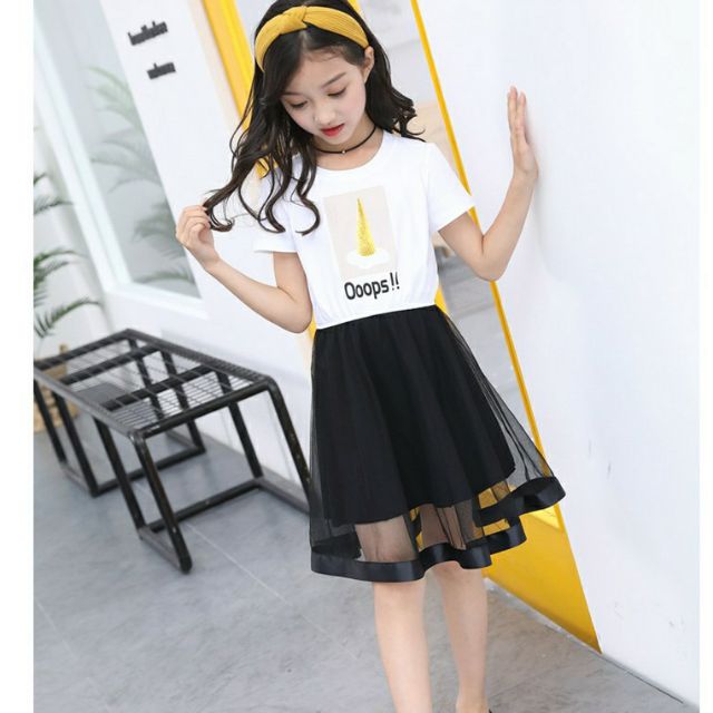 Váy phối lưới bé gái size 15-32kg VH57