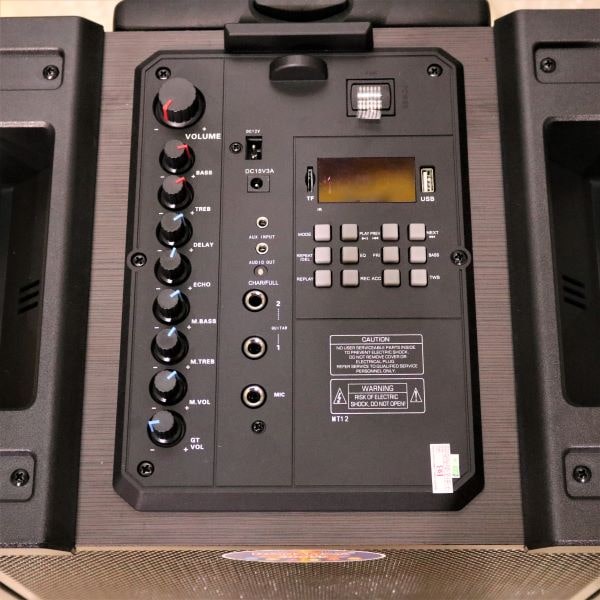 Loa kéo RONAMAX MT 12 - Loa karaoke di động - loa kẹo kéo tặng kèm 2 micro không dây