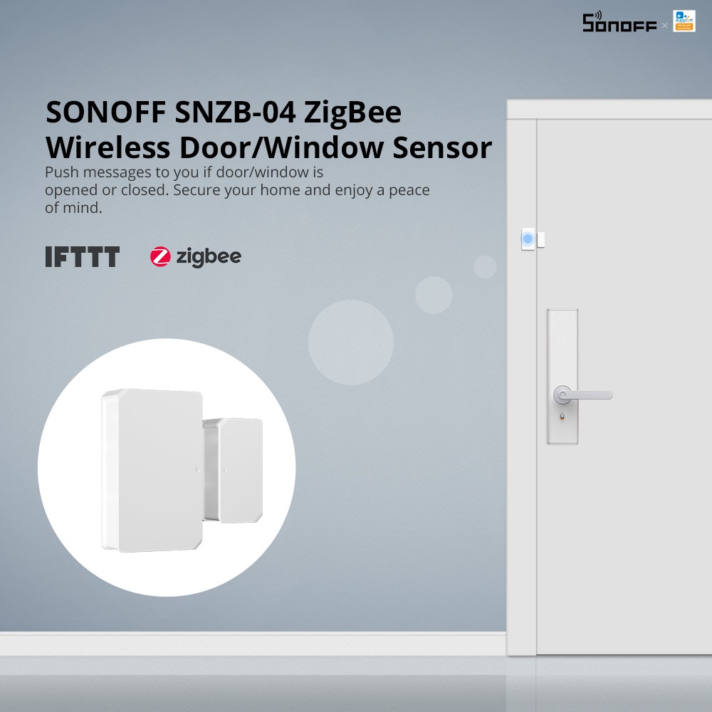 Thiết bị cảm biến Sonoff Snzb-04 Zigbee báo động đóng mở cửa sổ tiện lợi