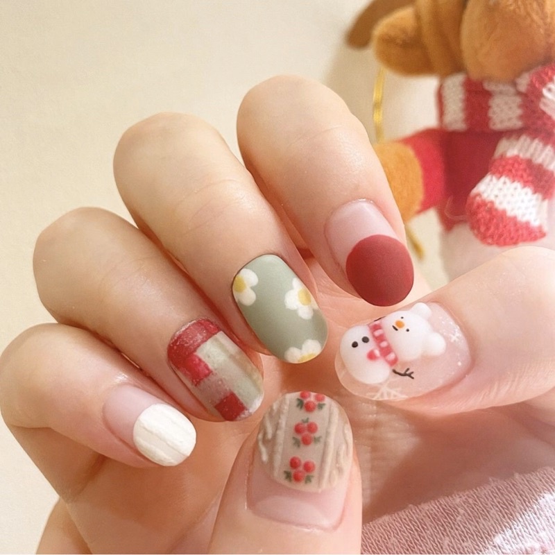 mẫu nail noel nổi (nhiều mẫu)