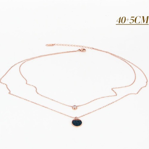 Dây Chuyền Nữ 2 Tầng Titan Ko Đen TT 2564