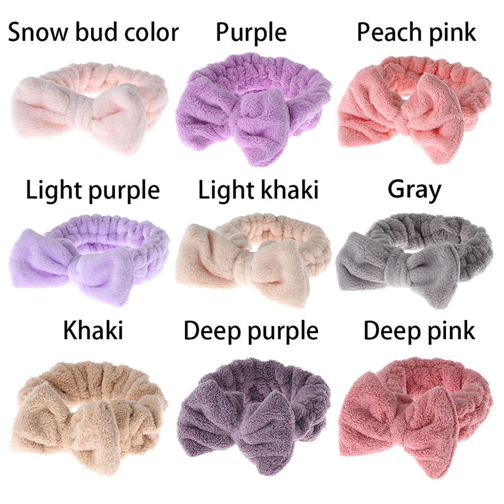 Băng Đô Cài Tóc Bằng Lông Cừu San Hô Mềm Đính Nơ Dành Cho Nữ Mihan1