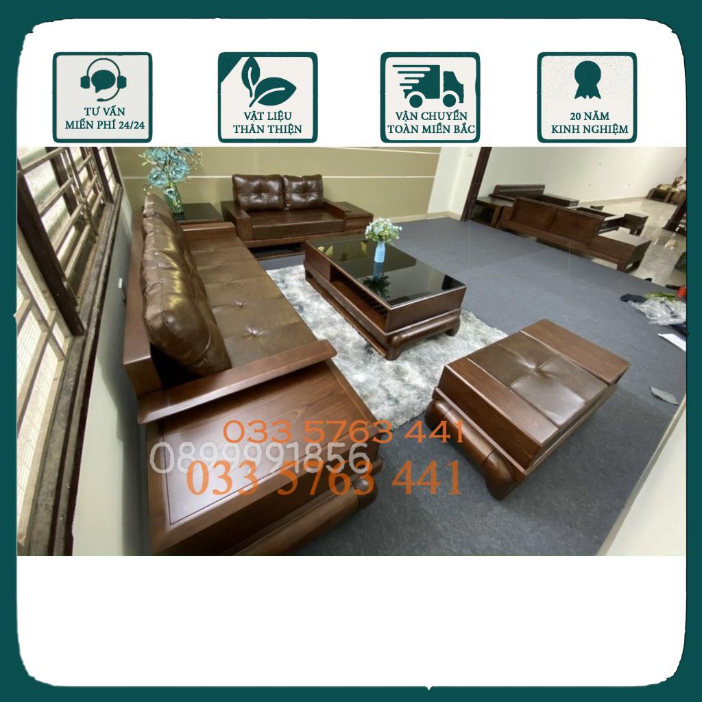 Ghế sôfa gỗ sồi nga cao cấp kiểu dáng đùi gà phong cách hiện đại cho phòng khách cỡ lớn, màu sắc tùy chọn