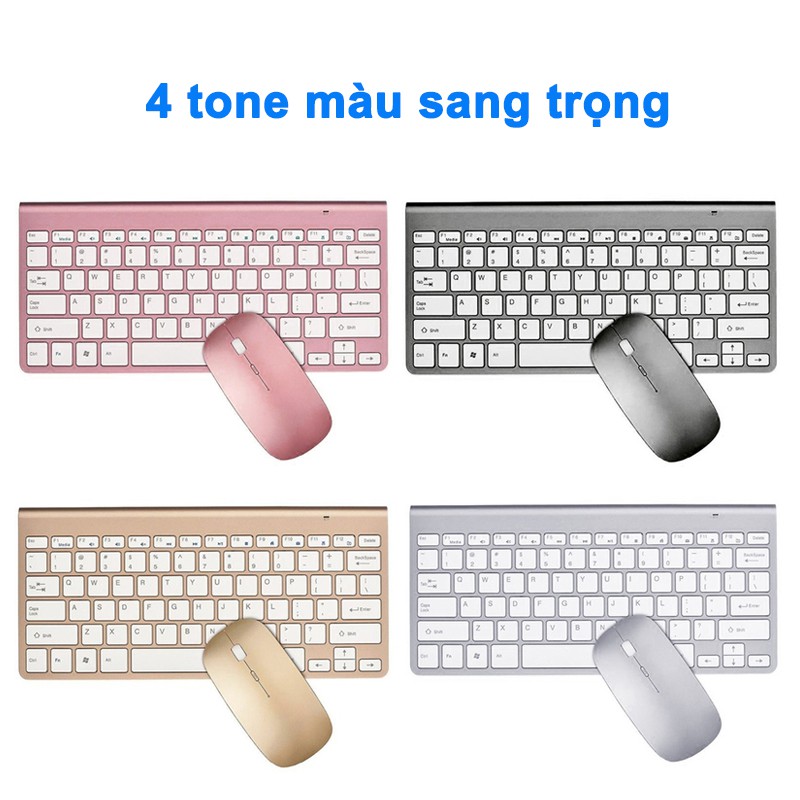 [KHÔNG BLUETOOTH] Bàn Phím và Chuột Cắm Chip USB Không Dây Chống Thấm Nước 2.4G dùng cho laptop, máy tính - BH 6 THÁNG