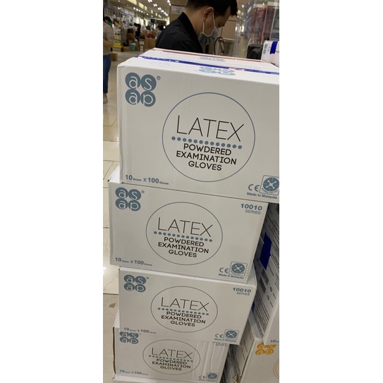 GĂNG TAY Y TẾ LATEX ( vỏ trắng) hộp 100c