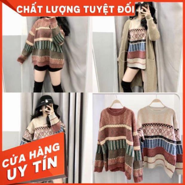 [FreeShip-Hàng Siêu Cấp-Tặng Quà 50k] ÁO LEN THỔ CẨM MẪU 2 MÀU CỰC HOT (ảnh thật+video)