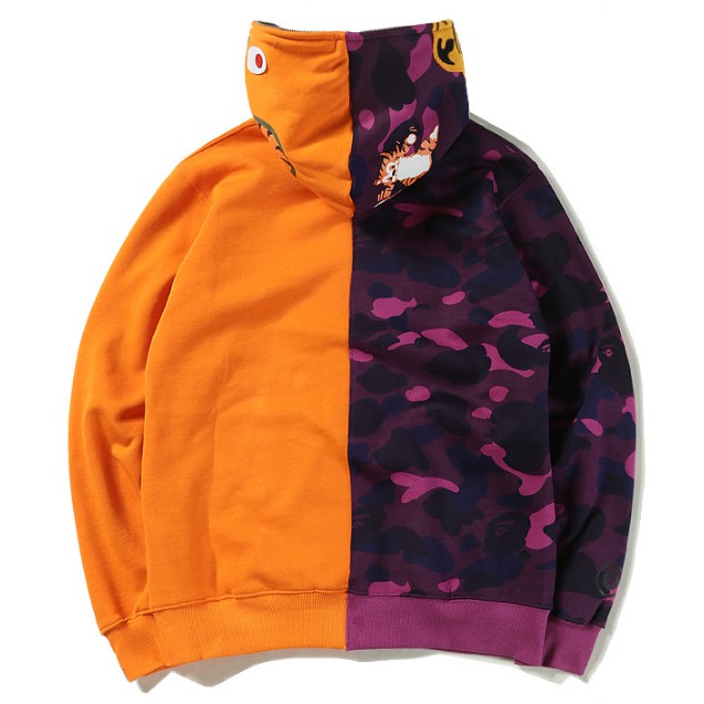 Mới Áo Hoodie BAPE Shark Họa Tiết Rằn Ri