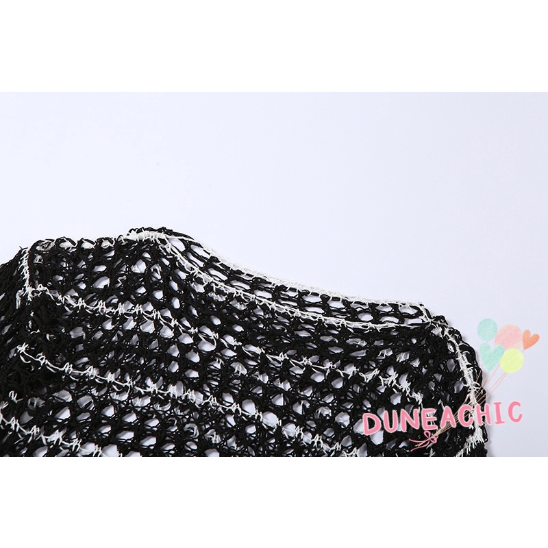 Áo Sweater Dệt Kim Tay Dài Dáng Rộng Kiểu Đường Phố Cá Tính Cho Nữ