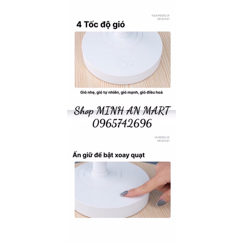 Quạt tích điện để bàn bảo hành 12 tháng chính hãng ( quạt chạy liên lục lên đến 10h có chức năng xoay tự động ) | BigBuy360 - bigbuy360.vn