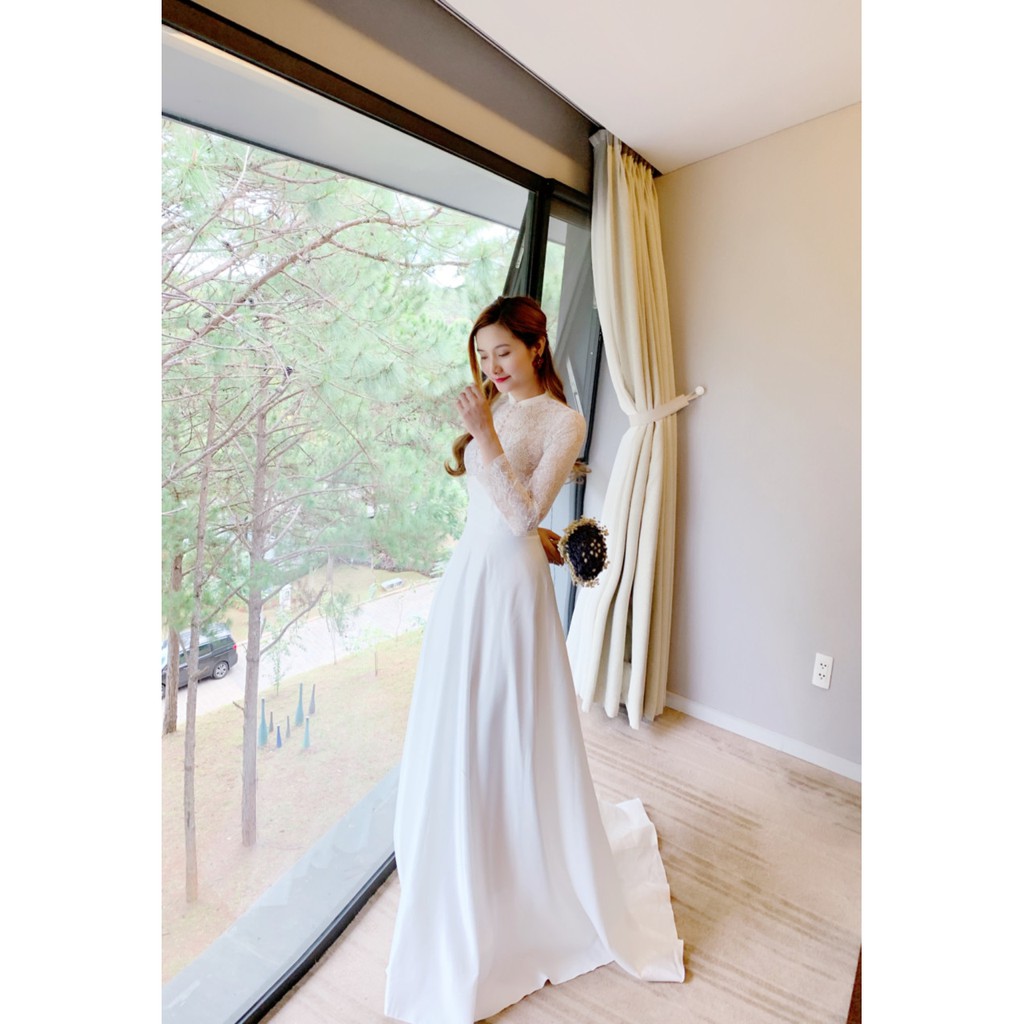 Đầm maxi trăng, dạ hội sang trọng - Cam kết Hình thật Sp xưởng chụp | BigBuy360 - bigbuy360.vn
