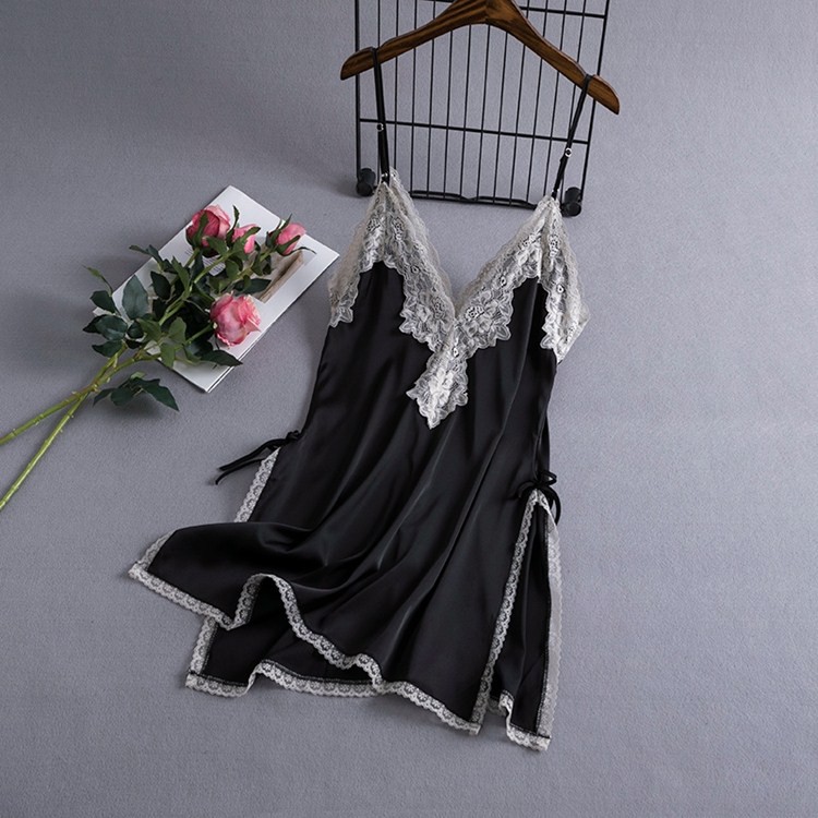 Váy ngủ hai đây phổ ren xẻ sườn sexy gợi cảm