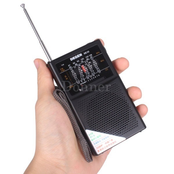 ĐÀI RADIO BỎ TÚI , ĐÀI FM  MINI NGHE NHẠC DEGEN DE32 CAO CẤP