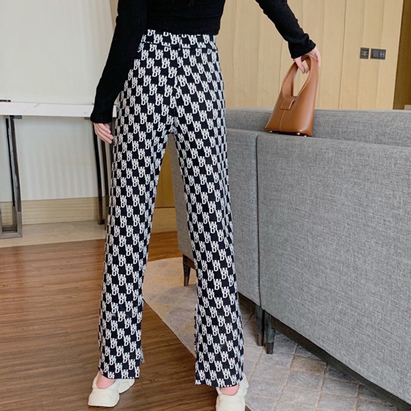 Quần Dài Nữ Lưng Cao Ống Rộng Thời Trang Hàn