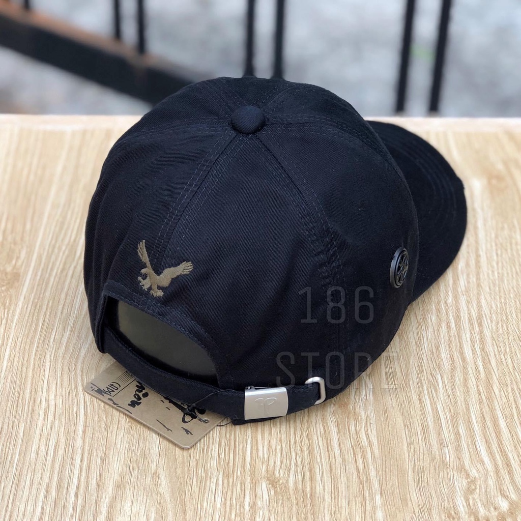 Nón kết Mũ lưỡi trai polo thể thao nam nữ màu đen thêu American 1977 MG078