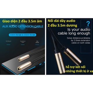 Cáp mở rộng dây audio Aux 3.5mm Vention BFABY (30cm)