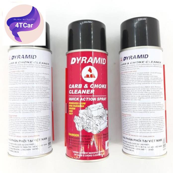 Xịt chế. Bình xịt rửa chế hòa khí  DYRAMID 450ml