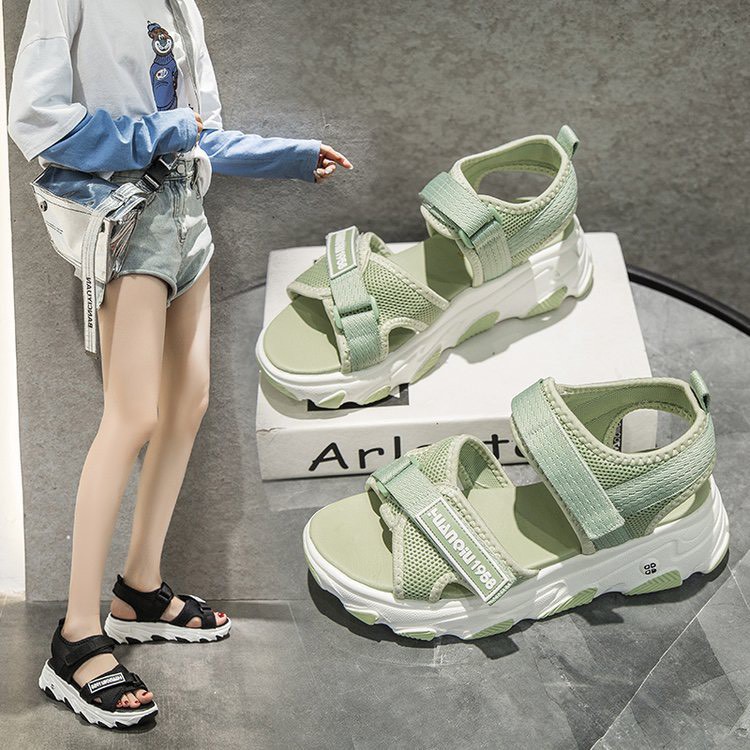 (3 MÀU) Sandal Nữ 2 Quai Chéo Kiểu Dáng Học Sinh Mác 1958