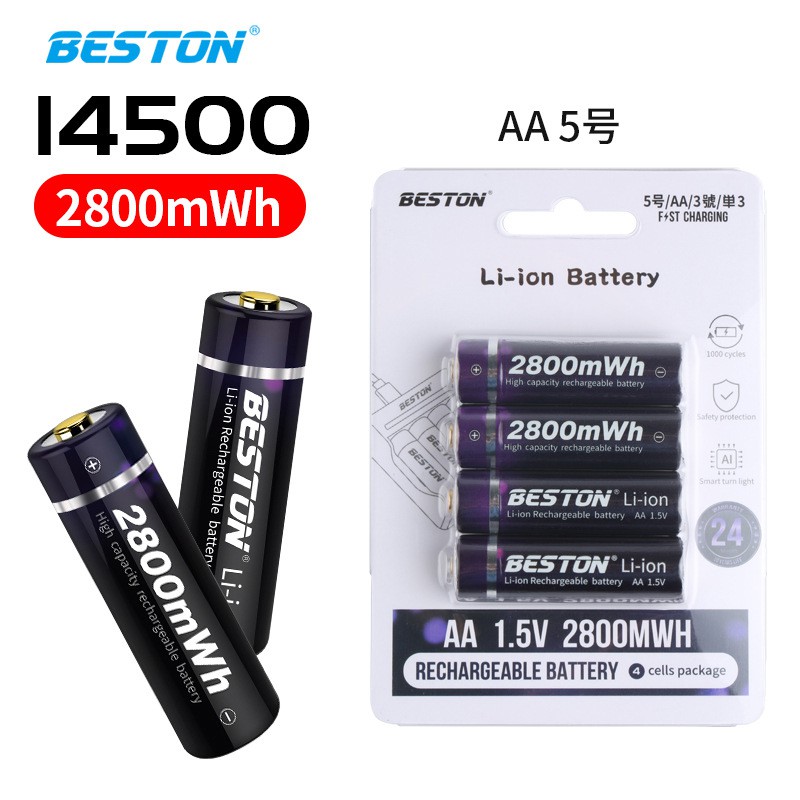 Combo Pin sạc AA AAA 1.5V Beston Lithium - Mã có Kèm Sạc (+Sạc) - Bảo hành 1 tháng - Chính hãng - Rẻ nhất thị trường