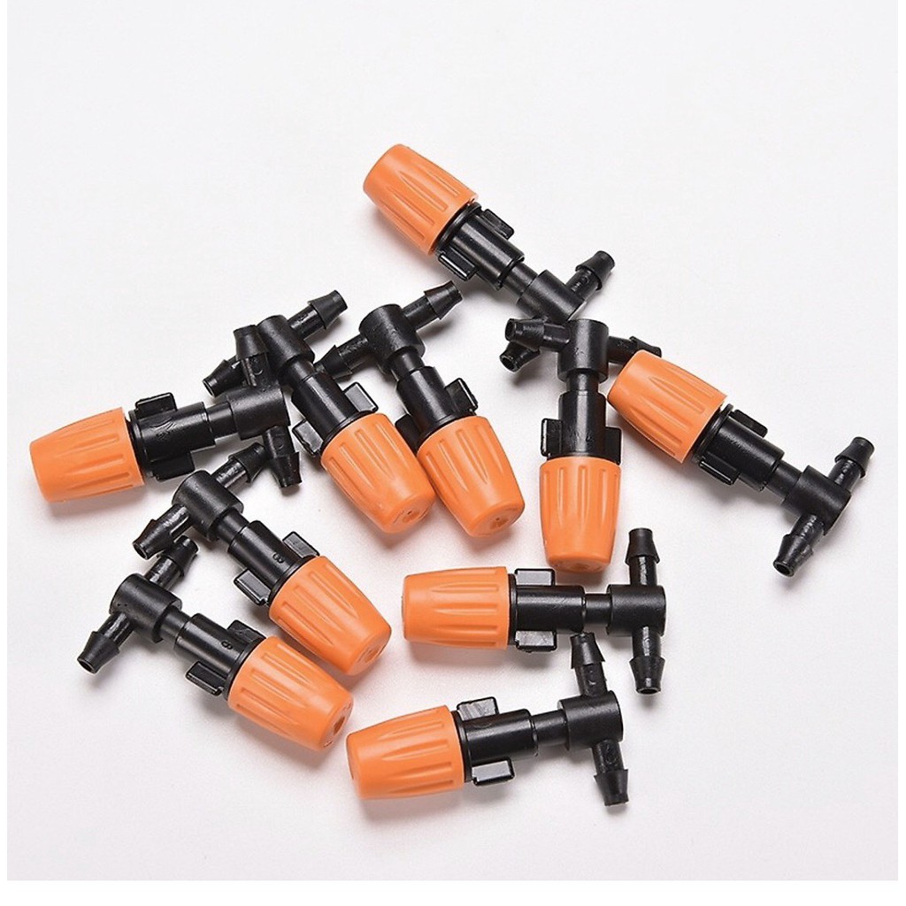 Combo 10 Béc phun sương 1 cửa chân tê 6/8mm