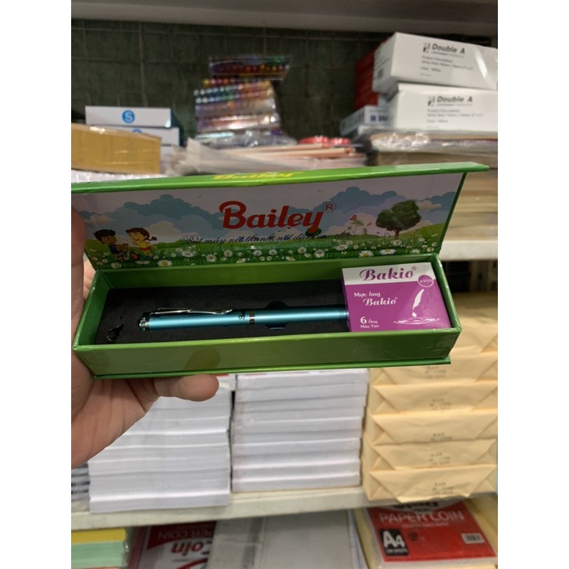Bút máy nét thanh nét đậm Aladin Bailey 09 cao cấp tặng 1 ngòi & 6 ống mực