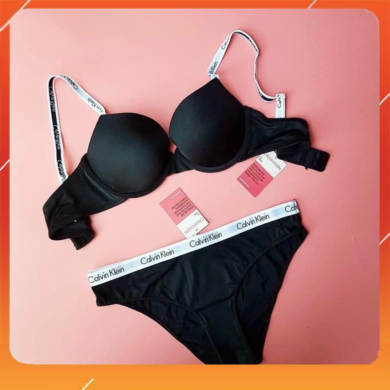 Set bộ đồ lót nữ CK cao cấp áo có gọng cup chéo, có đệm mút nâng đẩy tối đa. Mã B19990