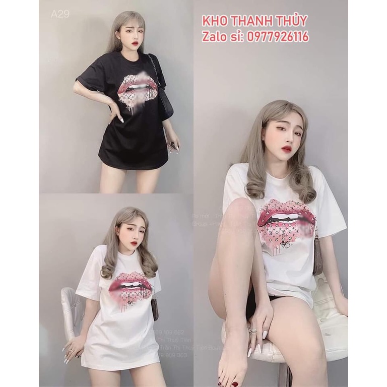 Áo Phông Nữ, Áo Thun Nam Nữ In Hình Môi Hot Hit Hàng Quảng Châu Loại 1 [Kèm Video Ảnh Thật] | BigBuy360 - bigbuy360.vn