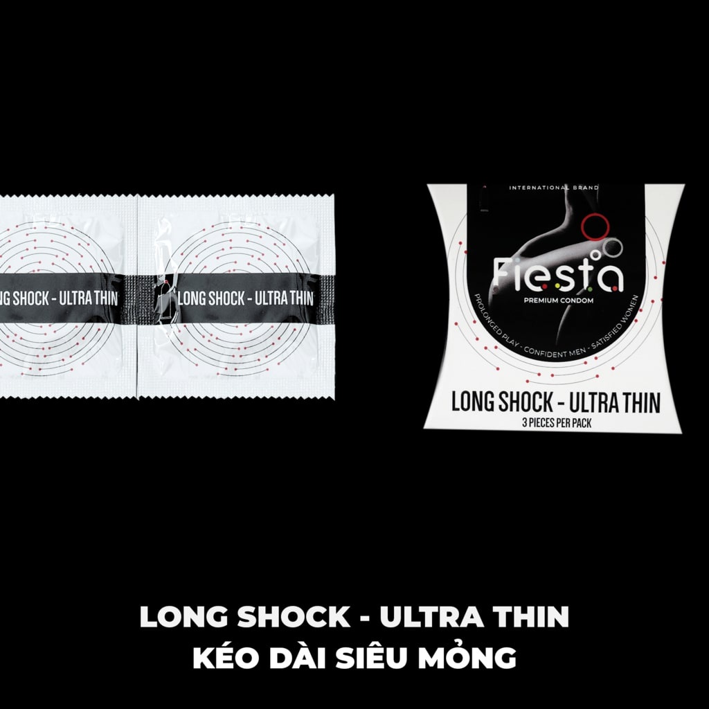 Combo 5 hộp Bao cao su kéo dài, siêu mỏng Fiesta - 3 cái (Tặng 1 bình nước Lock &amp;Lock)