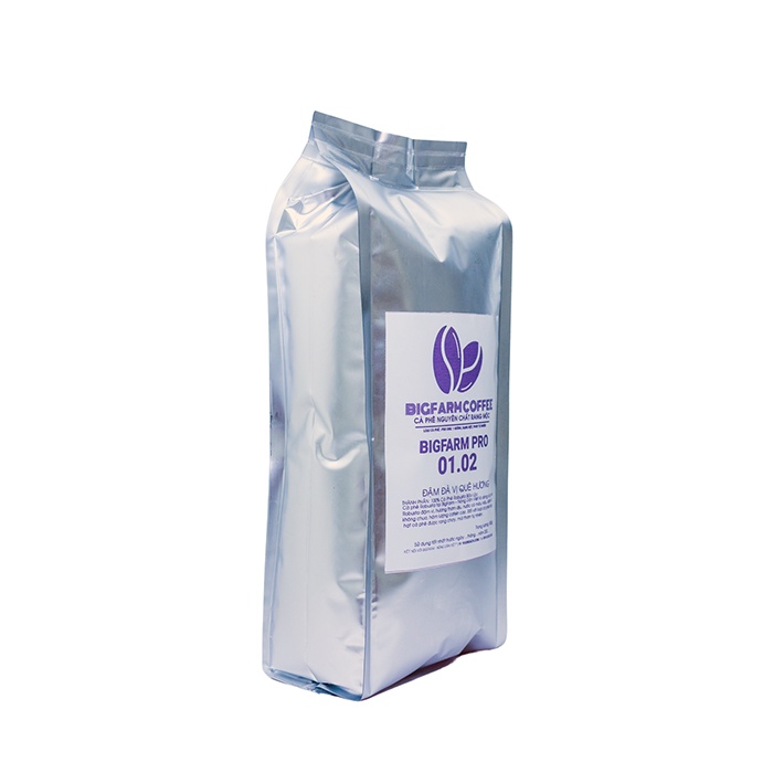 Cà phê mộc truyền thống nguyên chất Robusta giống Bigfarm coffee Pro 1.2, rang vừa