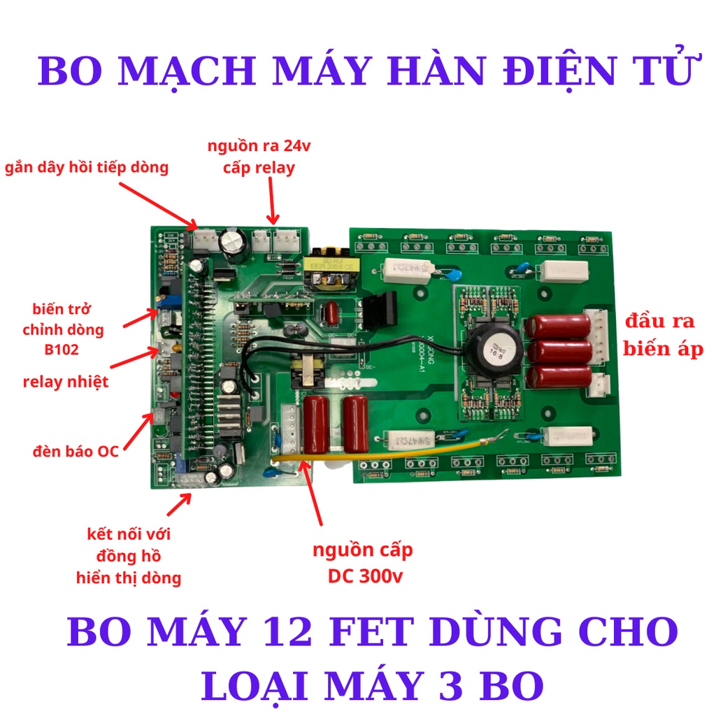 bo mạch máy hàn,bo máy 8mosfet, bo 12 mosfet, bo mạch máy hàn điện tử