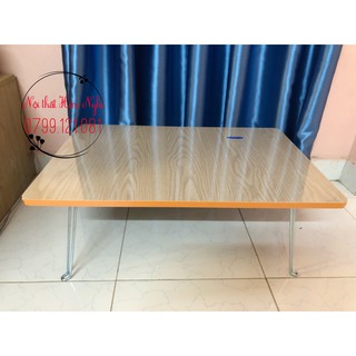 Bàn ngồi bệt [PHỦ BÓNG PE] bàn gấp gọn vân gỗ