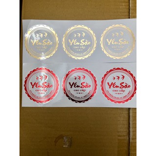 (FREE SHIP) COMBO 10 TEM ÉP KIM CÓ CHỮ "YẾN SÀO CAO CẤP"