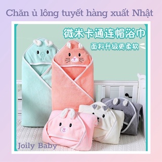 Chăn ủ lông tuyết hàng dày dặn cho bé sơ sinh cao cấp kích thước 90cm x 90cm