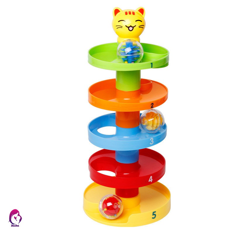 ♦♦ 5 Layer Ball Drop Roll Swirling Tower for Baby Toddler Development Educational Toys