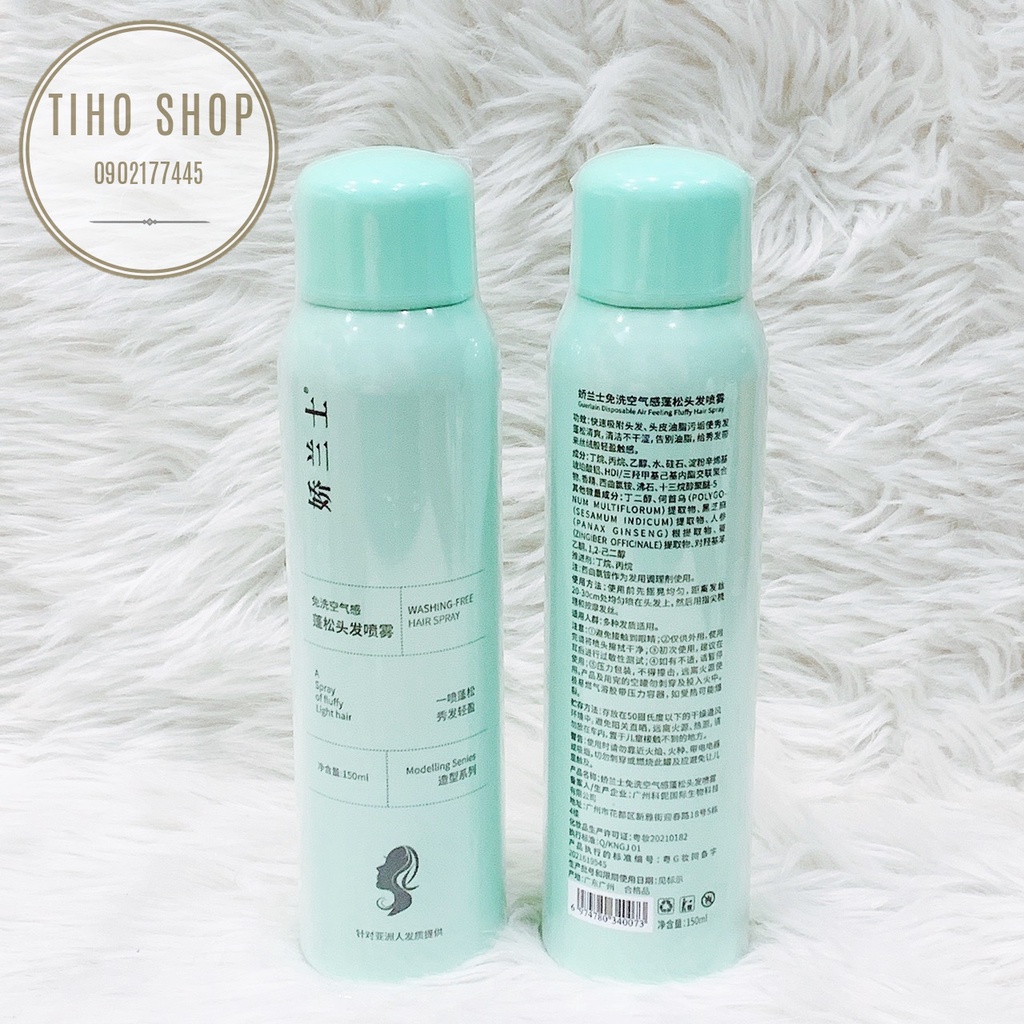 Xịt gội đầu khô cấp tốc nội địa trung giúp tóc bồng bềnh suốt 8 Tiếng không dầu không bết dính