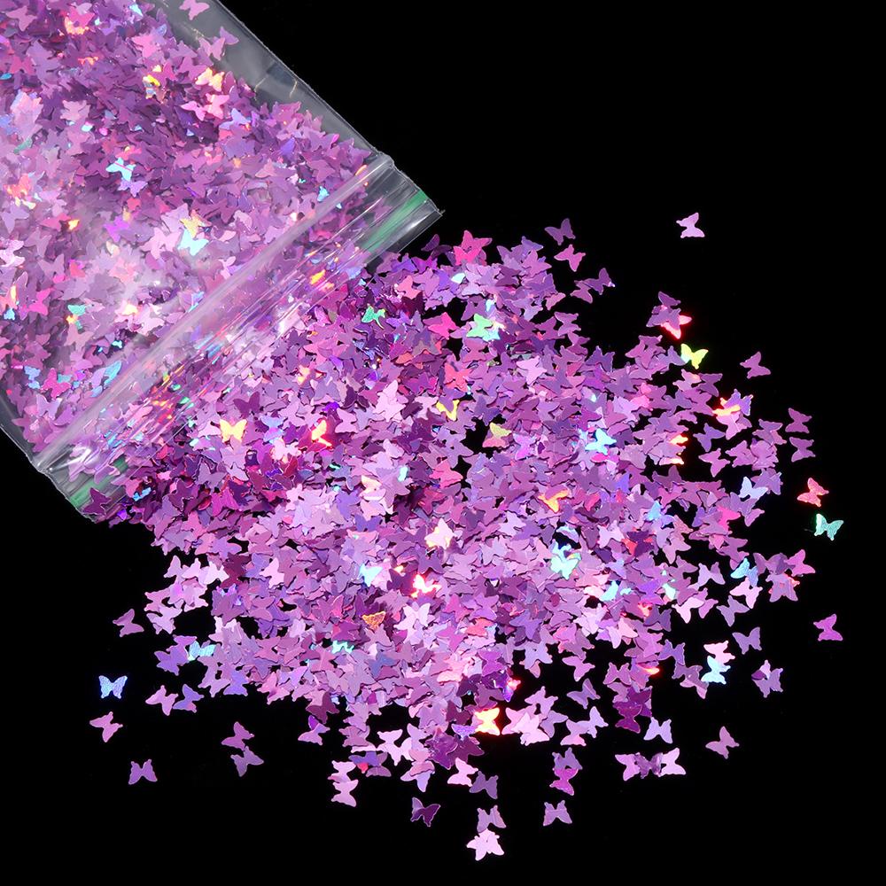 Hộp Sequin Hình Bướm Lấp Lánh Dùng Trang Trí Móng Nghệ Thuật