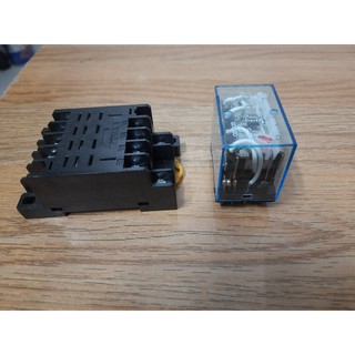 Rơ le trung gian 220VAC / 24VDC - 10A -14 chân dẹp lớn LY4