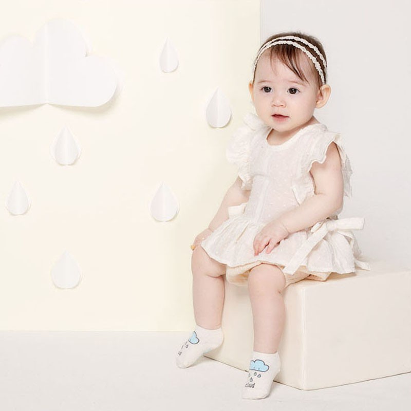 Vớ giữ ấm chống trượt vải cotton dành cho em bé sơ sinh