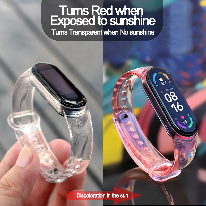 Dây Đeo Thay Thế Trong Suốt Cho MI Band 6 5 4 3 MI Band 6 5 4 3
