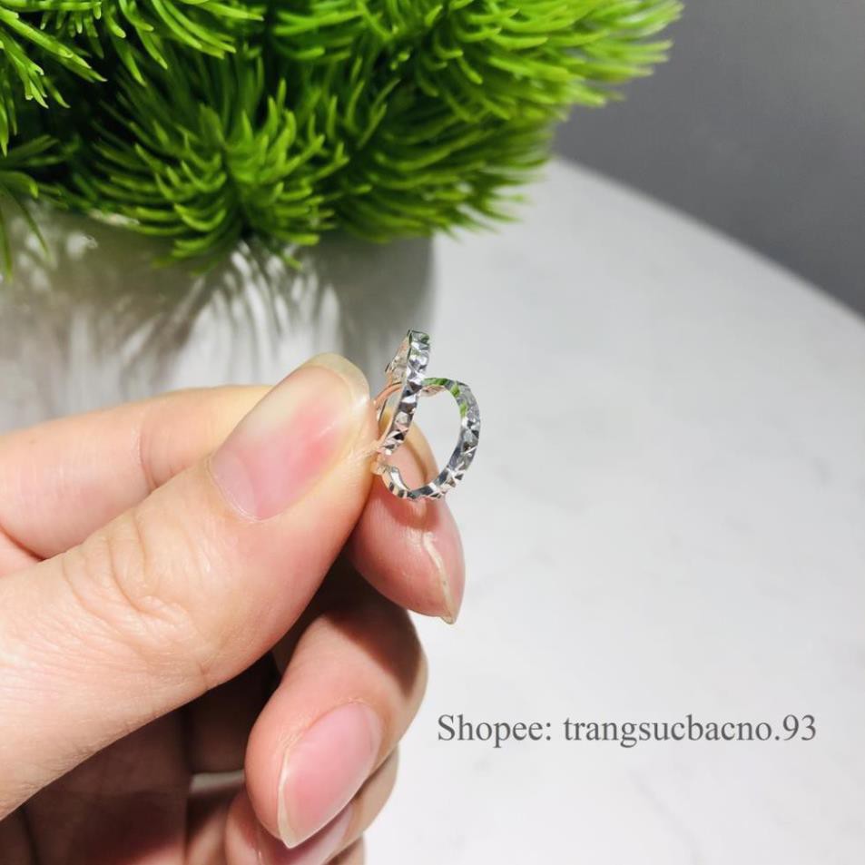 (BẠC CHUẨN) BÔNG TAI BẠC TA TRÒN RĂNG CƯA PHÙ HỢP NAM NỮ TRẺ NHỎ KHUYÊN TAI BẠC ĐƠN GIẢN ht317
