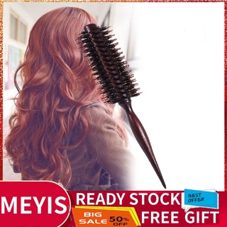 Lược Tròn Chống Tĩnh Điện Tay Cầm Bằng Gỗ Dùng Tạo Kiểu Tóc Chuyên Nghiệp