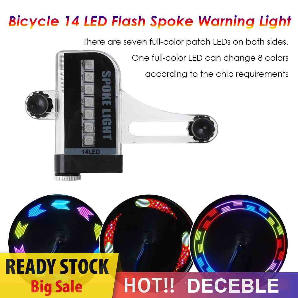 Đèn LED 14 Bóng Cảnh Báo Gắn Van Bánh Xe Đạp